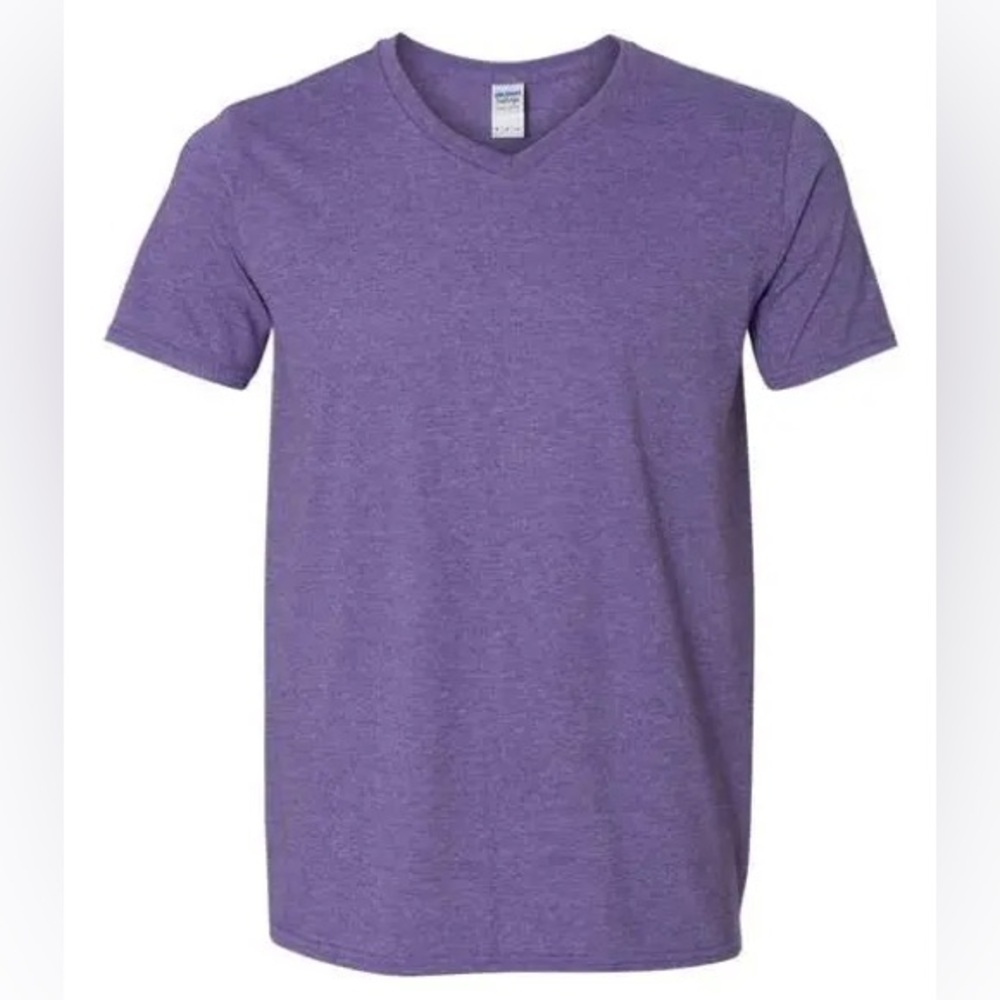 Gildan soft style t-shirt v neck purple 3XL DIY EZ Printable‎ ring spun